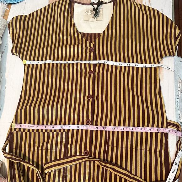 Ace & Jig Gallo Midi Dress Trapeze Size XS Belted Pockets - Picture 8 of 11